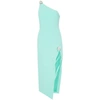 David Koma One-shoulder Midi Dress In Green