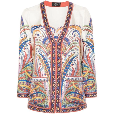 Etro Silk Twill Jacket Clothing In Multicolour