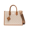 Mcm Medium Himmel Lauretos Tote Bag In Neutrals/brown