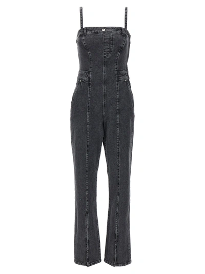 Karl Lagerfeld Denim Jumpsuit In Gray