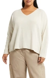 EILEEN FISHER ORGANIC COTTON V-NECK SWEATER