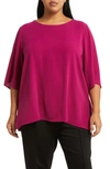 EILEEN FISHER SILK BALLET NECK TOP