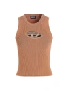 Diesel Cut-out Knit Top With Logo Plaque