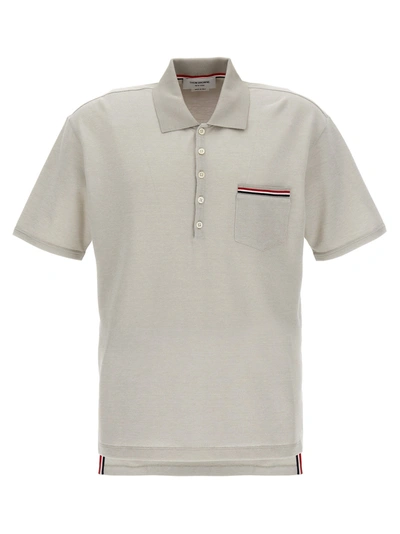 Thom Browne Cotton Polo Shirt In White
