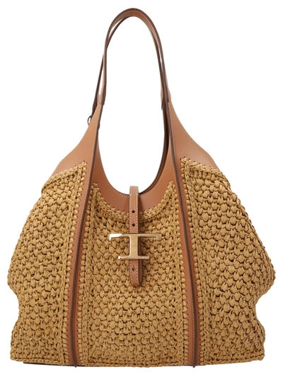 Tod's T Timeless Tote Bag Beige