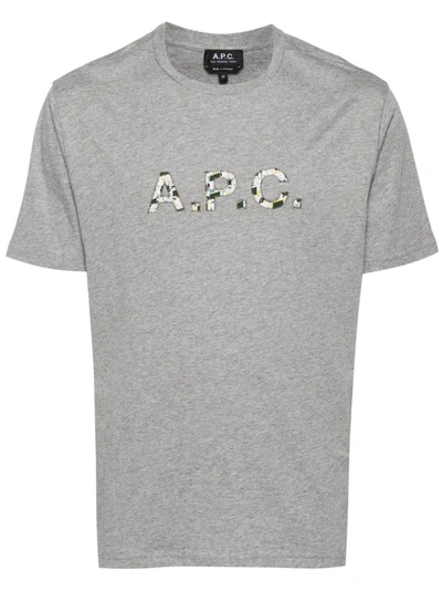 Apc Willow Cotton T-shirt In Grey