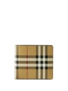 Burberry All-over Check Printed Bi-fold Wallet In Brown