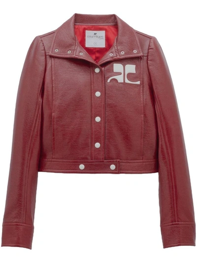 Courrèges Re-edition Vinyl Jacket In Red