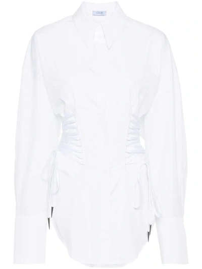 Mugler Shirt With Laces Clothing In White