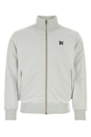 Palm Angels Logo-embroidered Side-stripe Jacket In Lightgreyblack