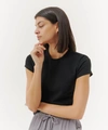 Atm Anthony Thomas Melillo Classic Jersey Relaxed Baby Tee In Black
