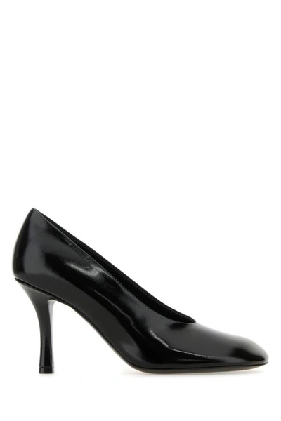 BURBERRY BURBERRY WOMAN BLACK LEATHER BABY PUMPS