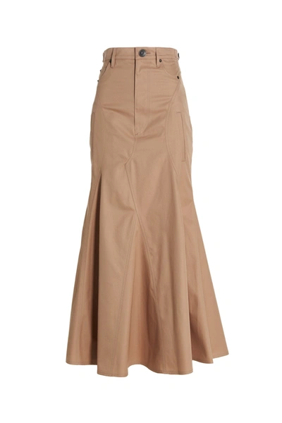 Burberry Women Maxi Skirt In Cream