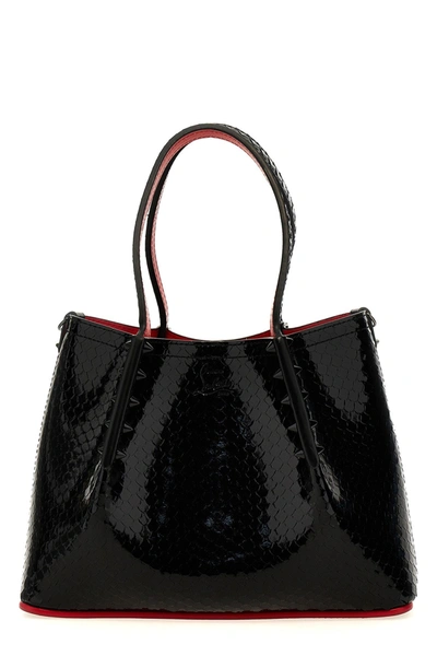 Christian Louboutin Mini Cabarock Ali Leather Top Handle Bag In Black
