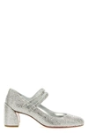 Christian Louboutin Miss Jane Strass 55 Crystal-embellished Suede Pumps In Silver