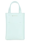 Marni Women Light Blue Leather Nano Museo Handbag In Blue