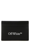 OFF-WHITE OFF WHITE MAN BLACK LEATHER CARD HOLDER