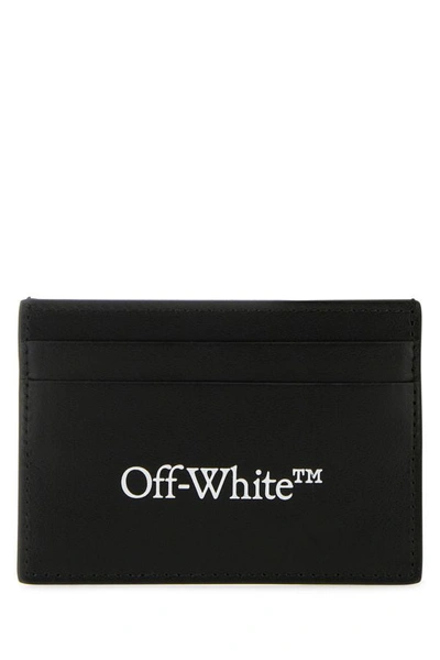 Off-white Off White Man Black Leather Card Holder