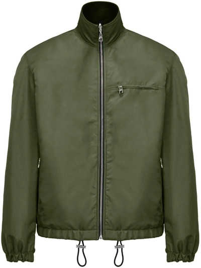 Alexander Mcqueen Khaki Black High-neck Sweater In Green