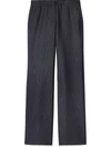 Off-white Off White Grey Virgin Wool Blend Trousers In Grey