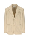 Prada Triangle Patch Button-up Jacket In Rope