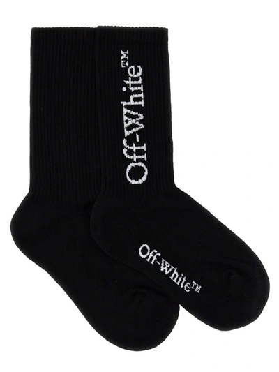 Off-white Socks With Logo In Black