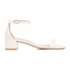 Stuart Weitzman Woman Sandals White Size 10.5 Soft Leather In Nude & Neutrals