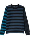 PS BY PAUL SMITH PS PAUL SMITH STRIPED COTTON CREWNECK SWEATER