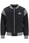 Vivienne Westwood Bomber Jacket With Logo In Black