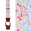 Trafalgar The Fashionisto Tie And Glasses Linen Button Braces In Multi