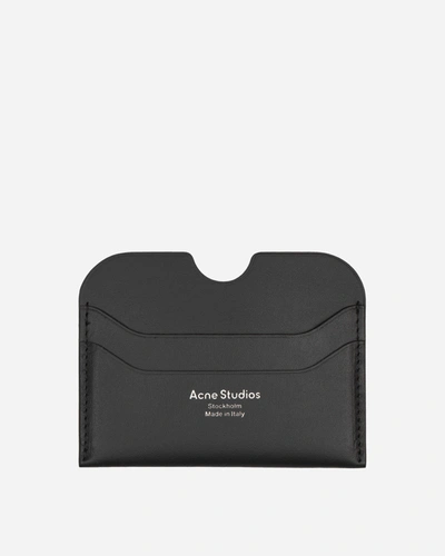 Acne Studios Leather Card Holder In Black