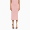 Alessandra Rich Knit Midi Skirt In Pink
