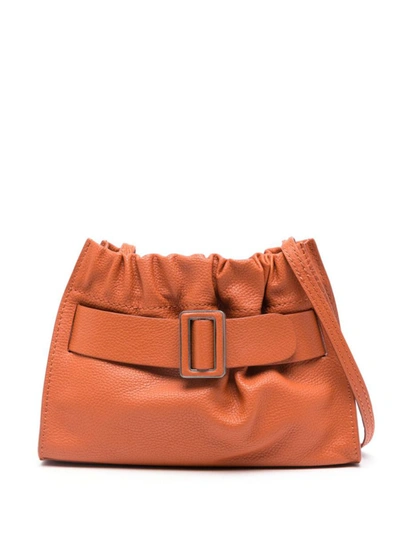 Boyy Square Scrunchy Soft Leather Crossbody Bag In Leather Brown