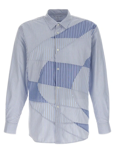 Comme Des Garçons Striped Shirt In Azul Claro