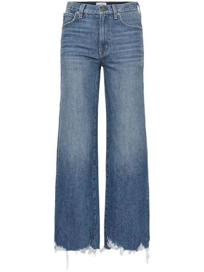 Frame Le Crop Mini Boot Mid-rise Jeans In Blue