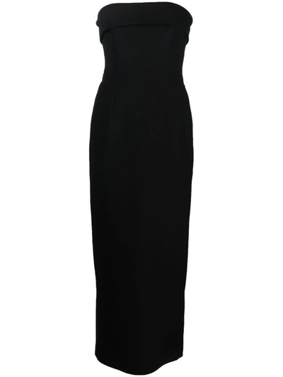 The New Arrivals By Ilkyaz Ozel Strapless Evening Gown Long Dress In Black