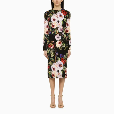 Dolce & Gabbana Printed Silk Midi Dress