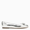 FERRAGAMO FERRAGAMO | SILVER LEATHER BALLERINA