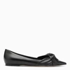 JIMMY CHOO HEDERA FLAT BLACK LEATHER BALLERINA