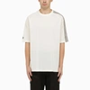 Y-3 WHITE CREW-NECK T-SHIRT WITH LOGO