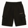 Off-white Logo Sketch Track Shorts In Black