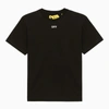 Off-white Kids Graphic-print Crewneck T-shirt In Black