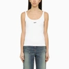 OFF-WHITE WHITE COTTON TANK TOP WITH LOGO