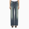 GIVENCHY GIVENCHY | DEEP BLUE WIDE JEANS WITH APPLIQUÉS