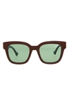 Gucci 52mm Square Sunglasses In Brown Black Green