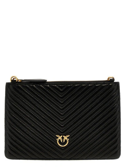 Pinko 'classic Flat Love Bag Simply' Clutch In Black