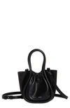 Proenza Schouler X-small Ruched Leather Crossbody Tote In Black