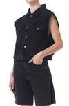 AGOLDE AGOLDE CHARLI JAGGED ORGANIC COTTON DENIM VEST