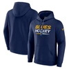 FANATICS FANATICS BRANDED  NAVY ST. LOUIS BLUES AUTHENTIC PRO PULLOVER HOODIE