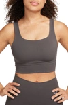 Nike Women's Zenvy Medium-support Padded Longline Sports Bra In Brown